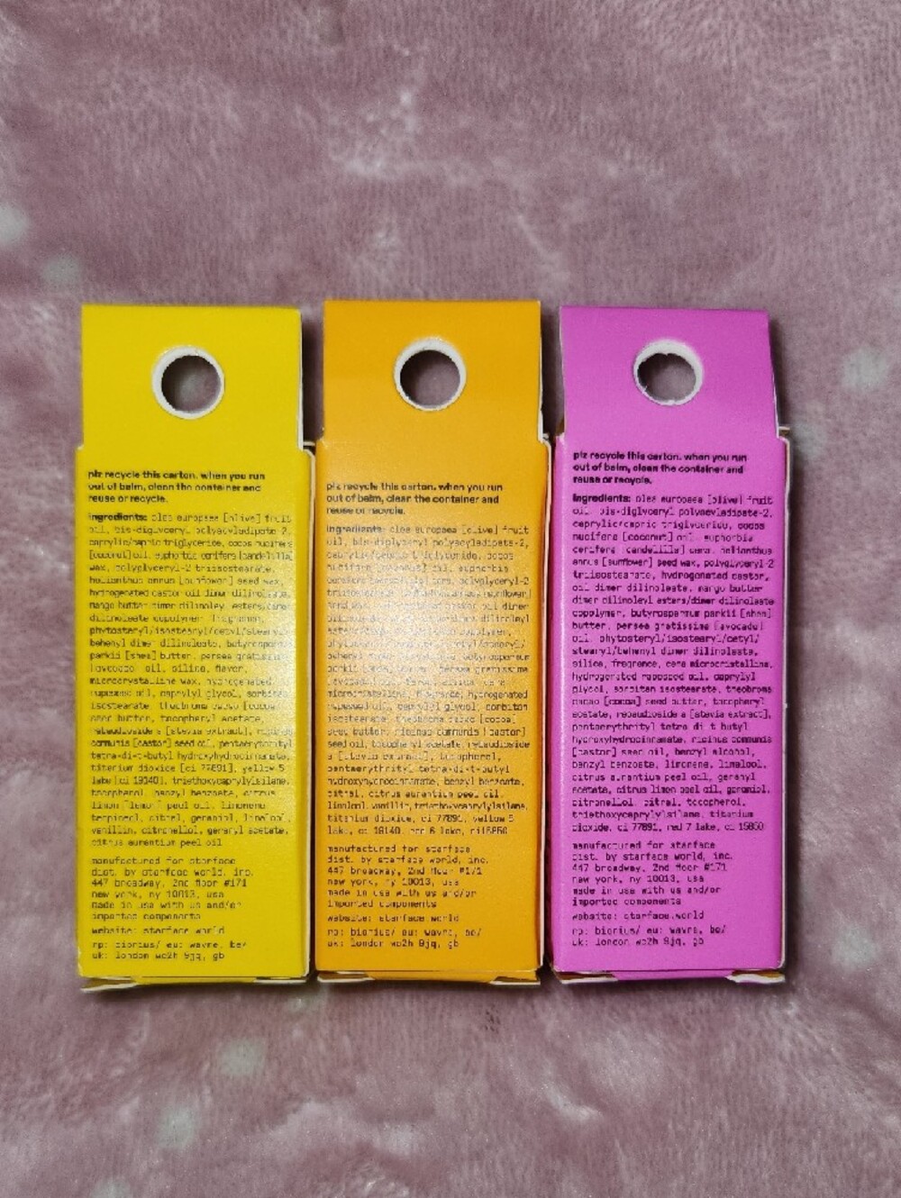 Star Balm Lip Balm Trio – Pink, Orange, Yellow - Picture 2 of 8